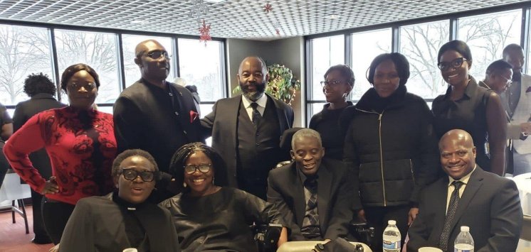 After the celebration of life for Sister Akos.