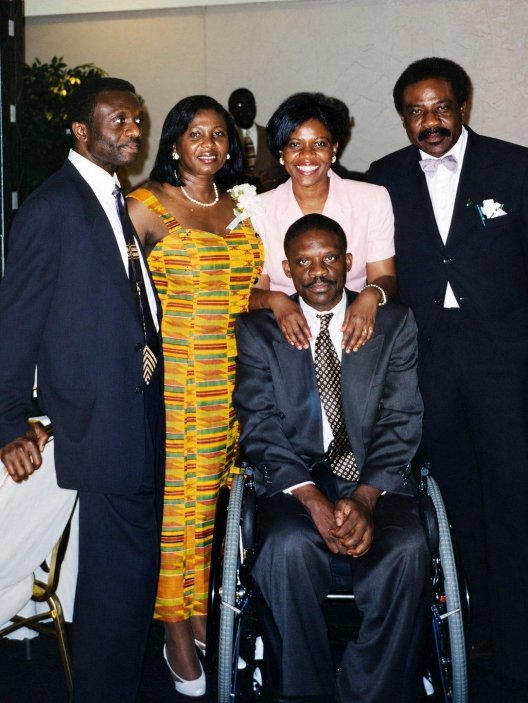 With friends at a ceremony in Cleveland.