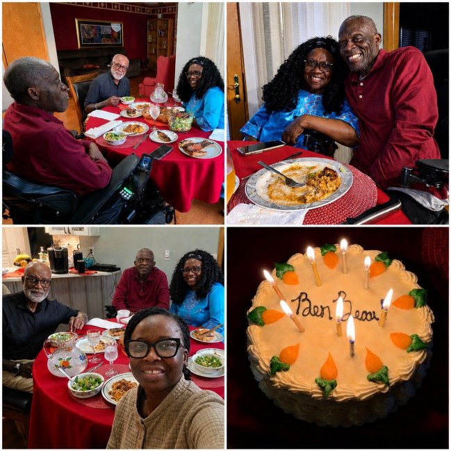 64th birthday dinner at home, April 2026.
