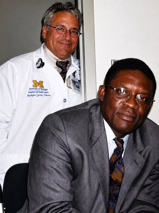 With Milton David Gross at the Ann Arbor VA.