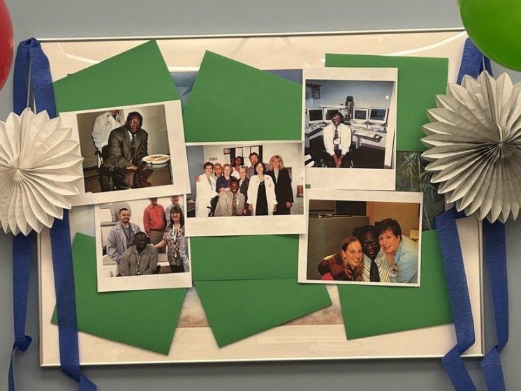 Ann Arbor VA memories displayed at retirement, 2023.
