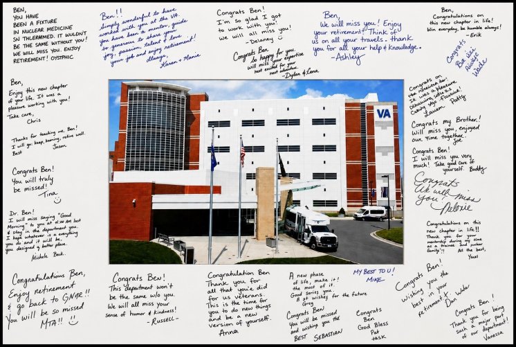 Farewell tribute from VA colleagues, June 2023.