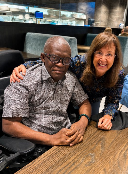 With Lorraine Fig in East Lansing, 2025.