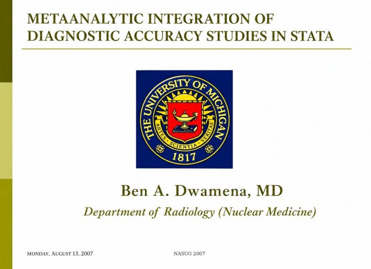 North American Stata Users’ Group presentation, Boston, 2007.